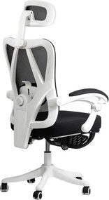 Scaun ergonomic OFF 428 negru, multiblock și suport picioare