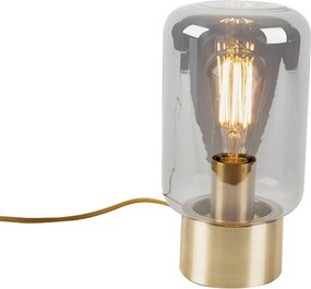 Lampă de masă de design din alamă cu sticlă fumurie - Bliss Cute