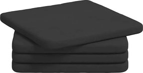 vidaXL Perne de Șezut 4 pcs Negru 40 x 40 x 3 cm
