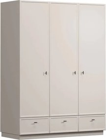 Dulap Lorini 150 cm cu rafturi - cașmir / mânere negre T-bar