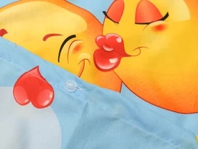 Lenjerie de pat din microfibra albastra, EMOJI Dimensiune lenjerie de pat: 70 x 90 cm | 140 x 200 cm