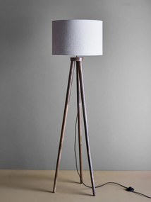 Lampă decorativă de podea din lemn de mango cu bază tripod, culoare maro, 46×156 cm, „Etienne”