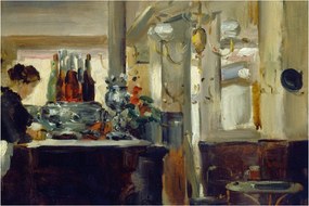 Tablou - Style of Edouard Manet, Bon Bock Cafe, reproducere (90x60 cm)