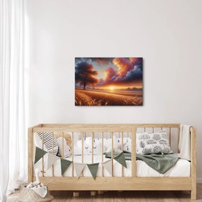 Tablou – Apus de soare pe câmp (70x50 cm)