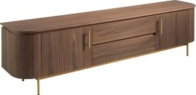 Comoda TV moderna design LUX Wood and Gold