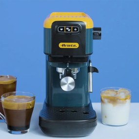 Espressor de cafea Ariete ESPRESSO COLOR 1399/16, 1300W, 15 bar, 1.1 L, Cafea macinata si ESE, Galben