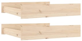 Sertare pentru pat, 2 buc., lemn masiv de pin Maro, 90 x 78 x 18 cm