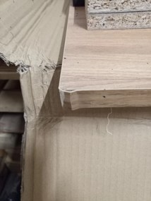 OFERTA Masa de sufragerie MADO neagra cu blat in decor stejar artisan 120x80cm II. calitate