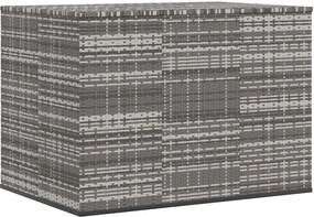 vidaXL Ladă grădină pentru perne, gri, 145x100x103 cm, ratan PE