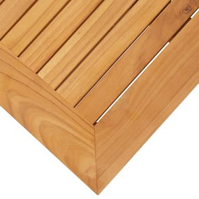 Set mobilier de gradina, 5 piese, lemn de tec  otel inoxidabil Lungime masa 140 cm, 5