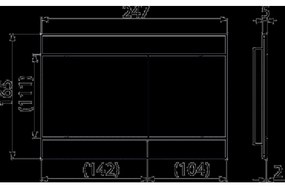 Clapeta actionare rezervor wc, otel inoxidabil inox semimat Alcadrain FUN-INOX Inox semimat