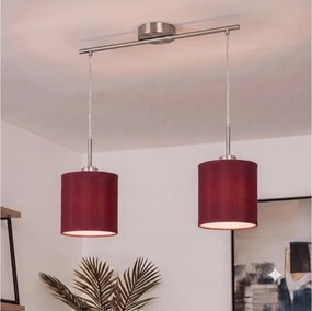 Brilagi - Lustru LED suspendat pe cablu NUBILA 2xE27/60W/230V roșu pompeian
