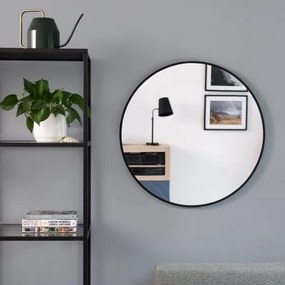 Baltica Design - Oglindă LED BRIGHT cu iluminare integrată, 15W/230V, 3000K, Ø 80 cm, IP65, negru
