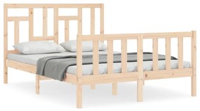 3193141 vidaXL Cadru de pat cu tăblie, 140x200 cm, lemn masiv