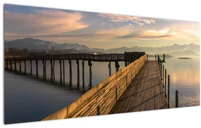 Tablou - e malul lacului Obersee (120x50 cm), în 40 de alte dimensiuni noi
