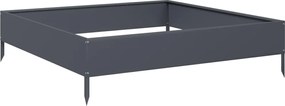 vidaXL Strat înălțat de grădină, antracit, 100x100x26 cm, oțel