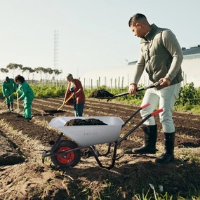 Roabă BARRY zincată, capacitate max. 100l/250kg, argintiu/negru Gardebruk