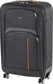 Valiză mare TravelLux ușoară, moale, 50x78x30 cm, neagră