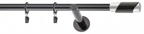 Galerie SIMPLA PRINDERE PERETE PICIOR UNIVERSAL 19 mm PARIS NEGRU (Alege marime: 120 cm)