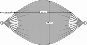 Hamac ZENVIO 200x100 cm, rosu + geanta gratuita