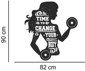 Sticker perete Time to Change your Body