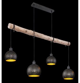 Lustra suspendata design modern ADAJA lemn 15452-4H GL