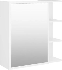 vidaXL Dulap de baie cu oglindă, alb, 62,5x20,5x64 cm, lemn prelucrat