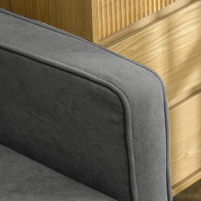 HOMCOM Canapea 3 Locuri Moderna din Tesatura Gri cu Compartiment de Depozitare | Aosom Romania