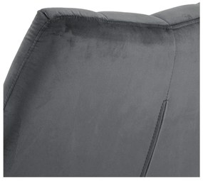 Fotoliu gri pivotant cu tapițerie din catifea Paris – Actona