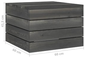 Set mobilier gradina paleti cu perne 7 piese lemn masiv pin Antracit, 7