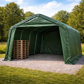 Adăpost din prelată 3,3×4,8 m (16 m²) – PVC 550 g/m²