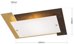 Plafoniera design modern Betto antique gold