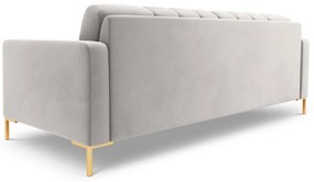 Canapea Bali 3 locuri velvet/picioare gold L177 cm