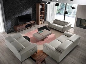 Comoda TV design LUX cu 3 usi negre efect de oglinda Walnut