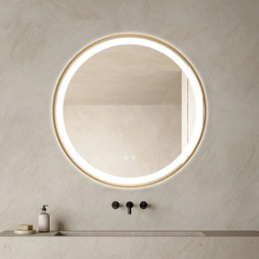 Oglinda led, Rotunda, 70cm, Rama Rose Gold, Esn06