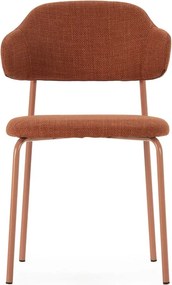 Scaune de dining teracotă 4 buc. Adriel – Marckeric