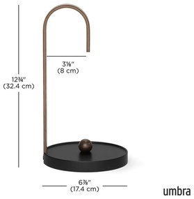 Suport vertical pentru prosoape de bucătărie din hârtie negru din lemn ø 17 cm Bellwood – Umbra