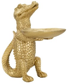 Statueta crocodil cu suport tava 23/15/26,5 cm