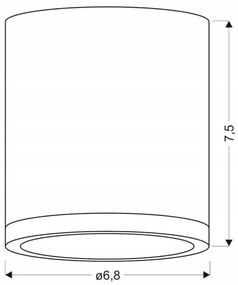 LED Plafonieră TUBA LED/5W/230V alb/bej