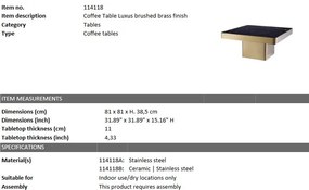 Masuta de cafea design elegant Luxus, alama 114118 HZ