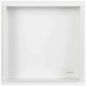 Raft incastrat patrat Balneo Wall-Box 30x30x7 cm fara rama alb periat