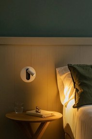 Aplica cu reader LED directionabil stil minimalist TIMIT USB C alb