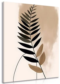 Tablou forme abstracte botanice de ferigă