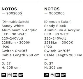 Lampadar/Lampa de podea LED modern NOTOS negru
