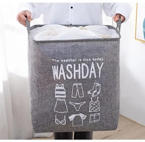 Cos de rufe cu snur WASHDAY 50x40x50 cm