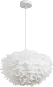 Brilagi - Lustră suspendată pe cablu FEATHER 3xE27/40W/230V Ø 50 cm albă