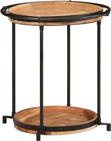 vidaXL Masă laterală, Ø55x60 cm, lemn masiv de acacia