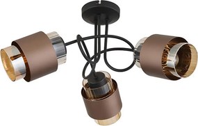 Globo 15560-3DC - Plafonier aplicat MILLEY 3xE27/40W/230V negru/bronz