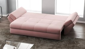 Canapea extensibilă dumonde cu ladă de depozitare si sezut confortabil din spuma high-density, Loana Royal Pink 250x100 cm