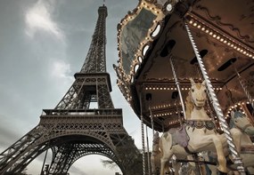 Fototapet orase Paris  Eiffel Tower Carousel